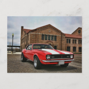 1968 toppen sport chevy camaro vykort