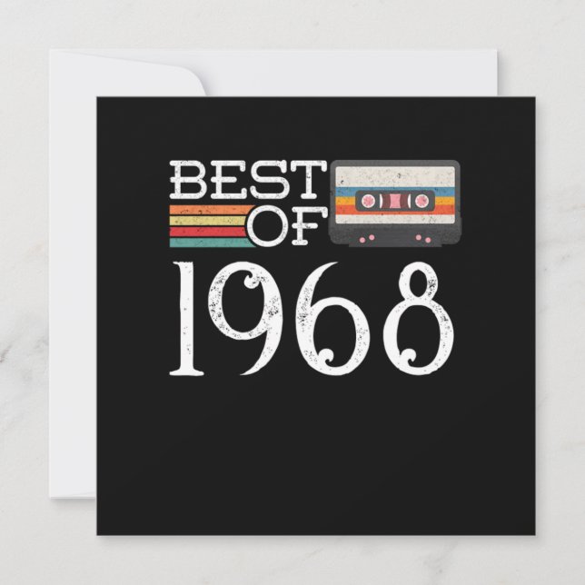 1968 Vintage 52:a födelsedag Inbjudningar (Framsida)