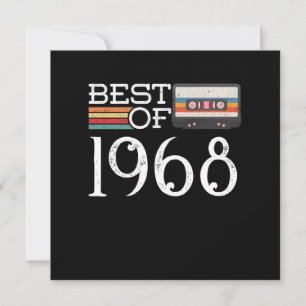 1968 Vintage 52:a födelsedag Inbjudningar