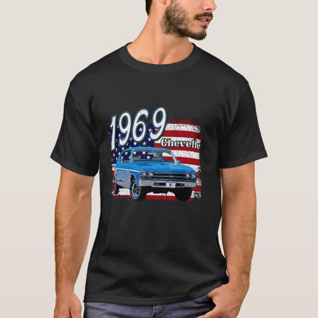 1969,69,Chevelle,SS,396,4th,of,july,american T Shirt (Framsida)