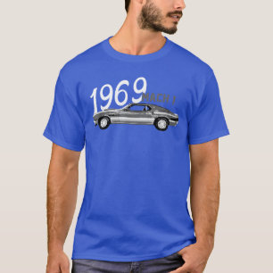 1969 69 Mach 1 Klassisk Vintage Gammal Bil USA Fla T Shirt