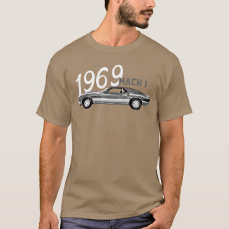 1969 69 Mach 1 Klassisk Vintage Gammal Bil USA Fla T Shirt