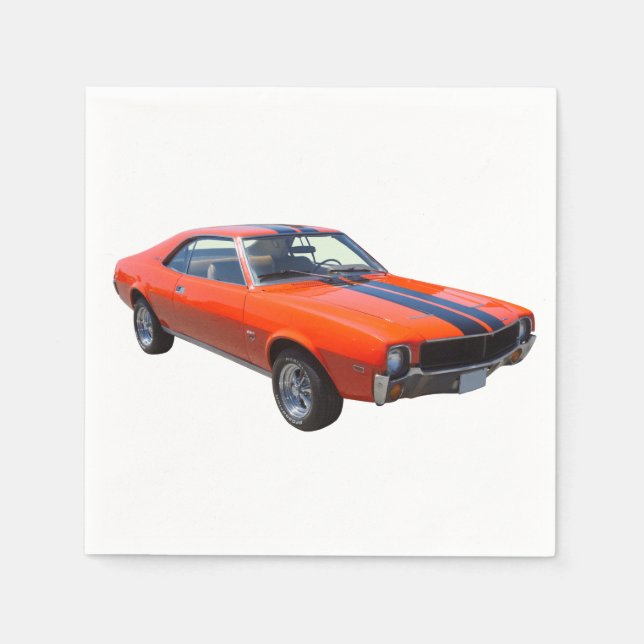 1969 AMC Javlin Muscle Car Pappersservett (Framsidan)