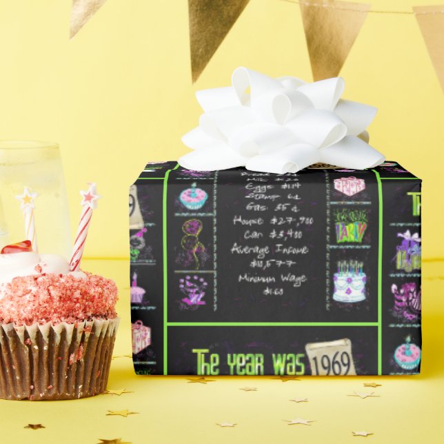 1969 Årets födelsedag Presentpapper (Födelsedagsfest)