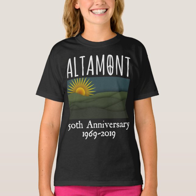 1969 års Altamont Speedway Free Concert 1969 T Shirt (Framsida)