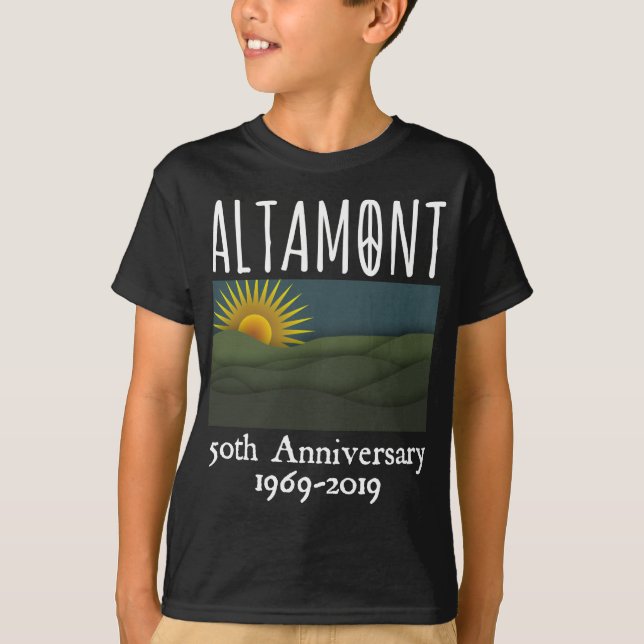 1969 års Altamont Speedway Free Concert 1969 T Shirt (Framsida)