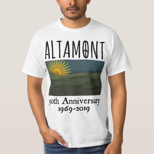 1969 års Altamont Speedway Free Concert 1969 T Shirt (Framsida)