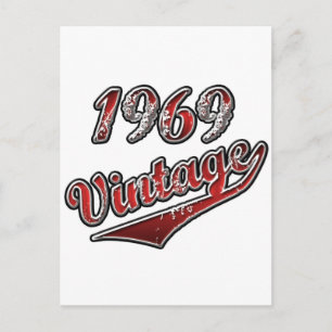 1969 års vintage vykort