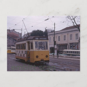 1969 års vykort för Lissabon Portugal Tram 1969