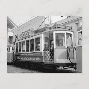 1969 års vykort för Lissabon Portugal Tram 1969