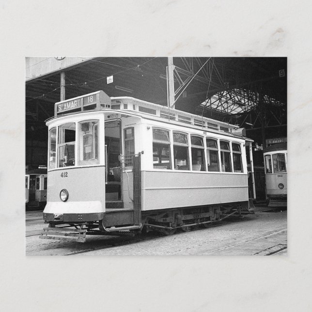 1969 års vykort för Lissabon Portugal Tram 1969 (Framsida)