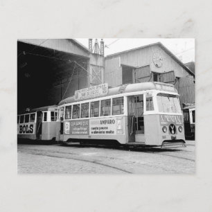 1969 års vykort för Lissabon Portugal Tram 1969