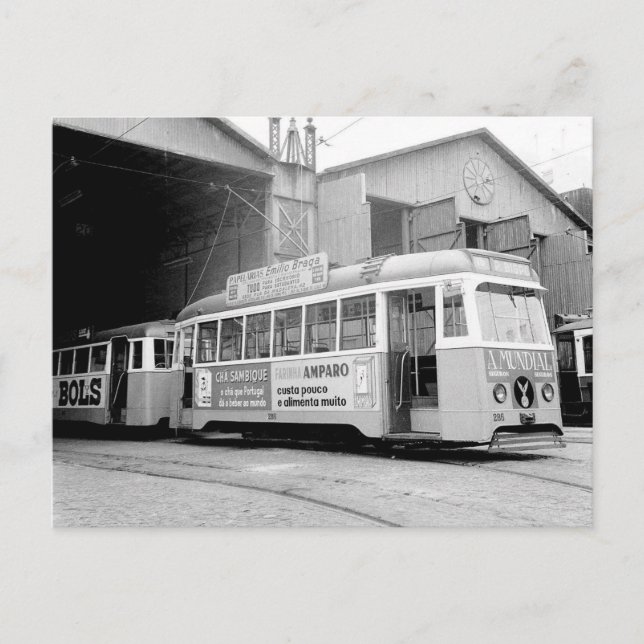 1969 års vykort för Lissabon Portugal Tram 1969 (Framsida)