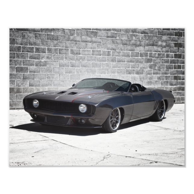 1969 Camaro Hot rod Fototryck (Framsidan)