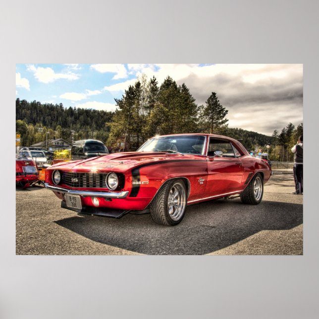 1969 Camaro SS-utskrift Poster (Framsidan)