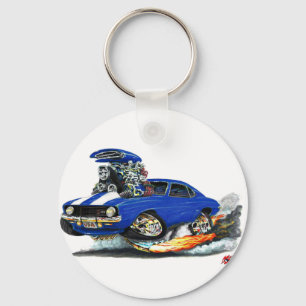 1969 Camaro Z28 Blåvit bil Nyckelring