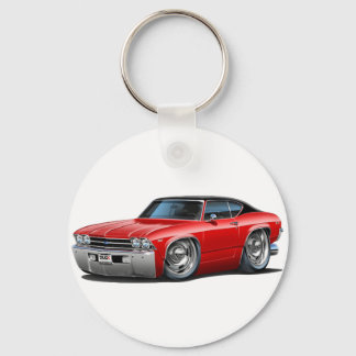 1969 Chevelle Red-Black Top Car Nyckelring