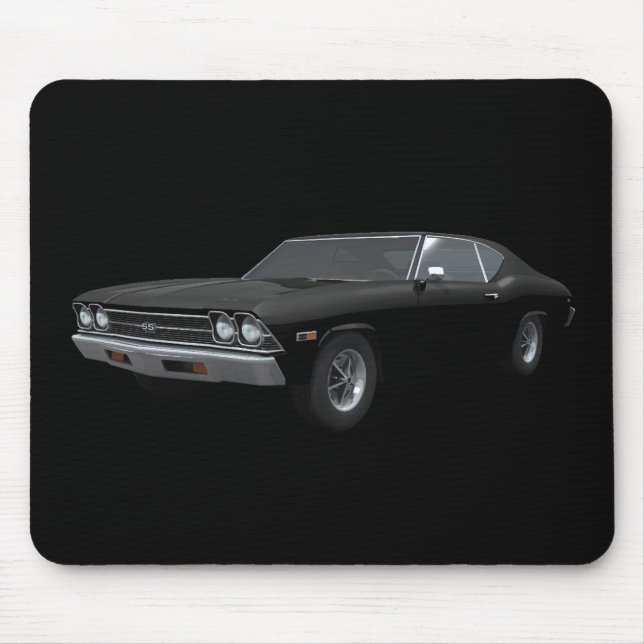 1969 Chevelle SS: Black Avsluta: Mousepad Musmatta (Framsidan)
