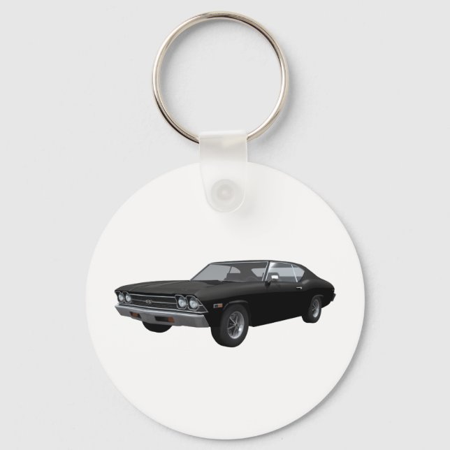 1969 Chevelle SS: Black Avsluta Nyckelring (Framsida)
