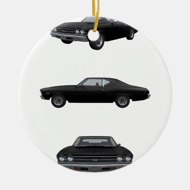 1969 Chevelle SS: Julgransprydnad Keramik (Framsidan)