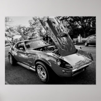 1969 Chevrolet Corvette w/ Rörelse Performance Eng Poster
