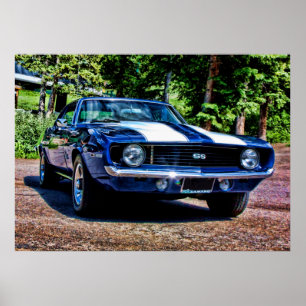 1969 Chevy Camaro SS Toppen Sport Poster