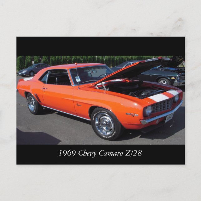 1969 Chevy Camaro Z/28 Vykort (Framsida)