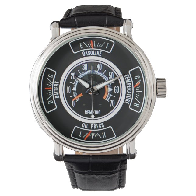 1969 Classic Midsize Car Tachometer and Gauges Armbandsur (Framsida)