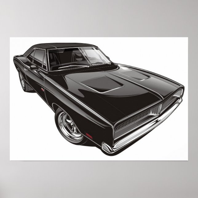 1969 Dodge Charger-Poster Poster (Framsidan)