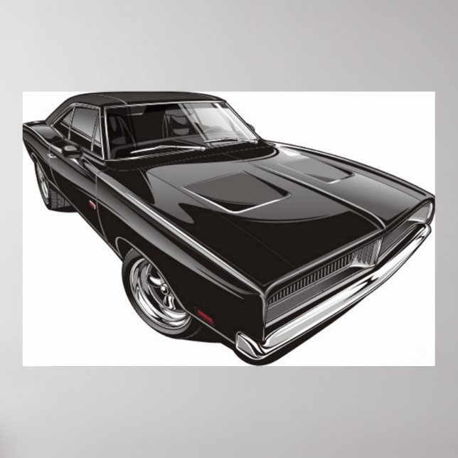 1969 Dodge Charger-Poster Poster (Framsidan)
