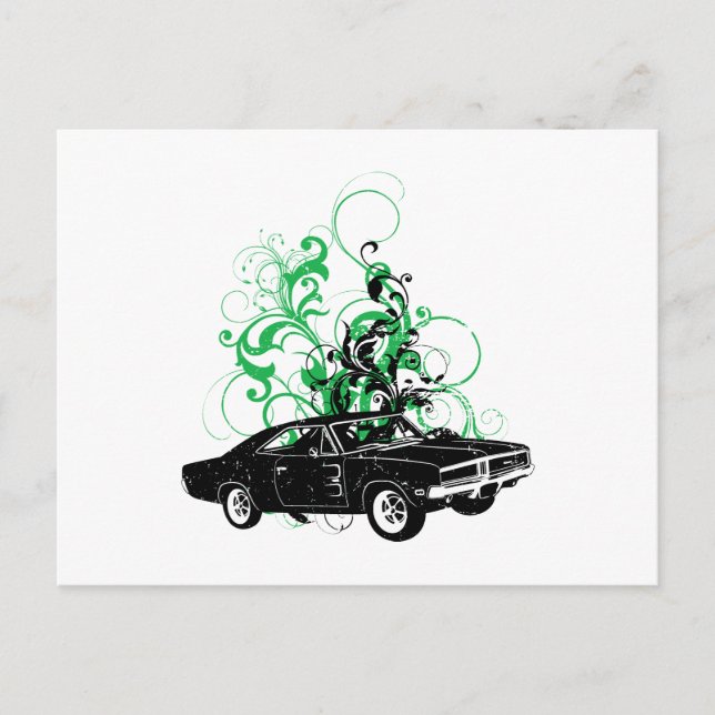 1969 Dodge Charger R/T SE Vykort (Framsida)