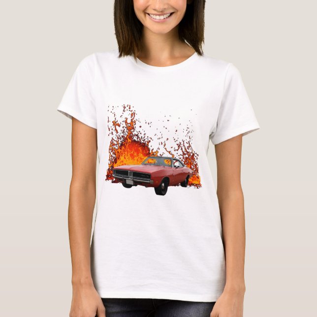 1969 Dodge Charger RT T Shirt (Framsida)