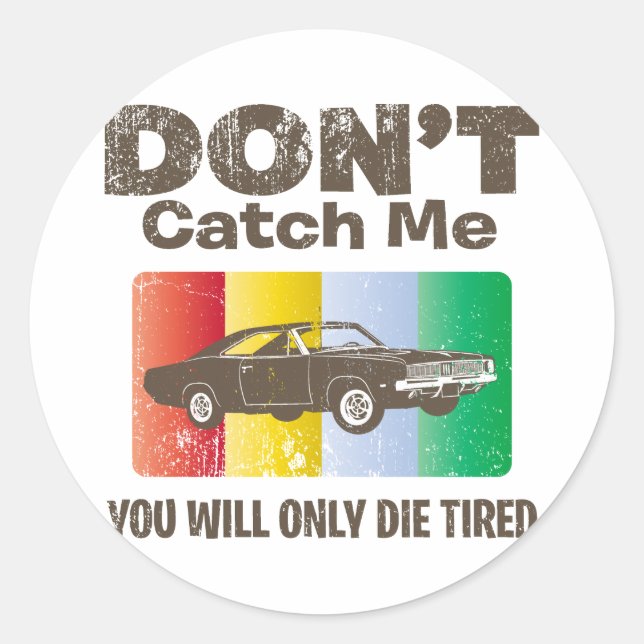 1969 Dodge Hemi Charger Runt Klistermärke (Framsida)