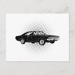 1969 Dodge Hemi Charger Vykort