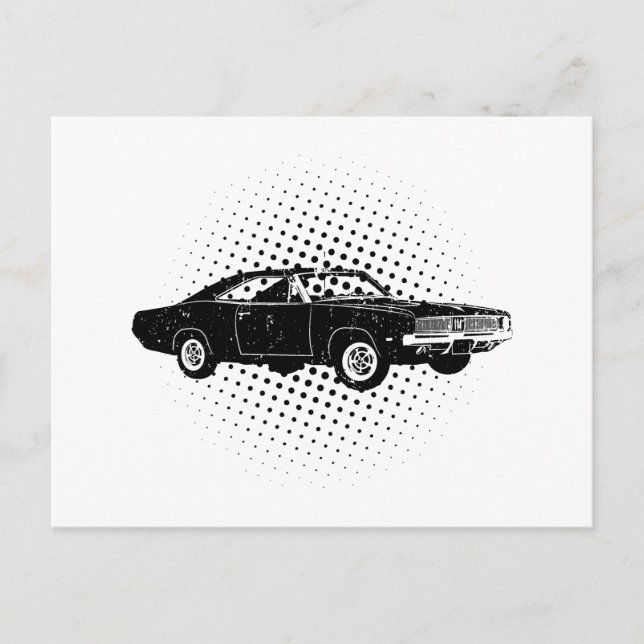 1969 Dodge Hemi Charger Vykort (Framsida)