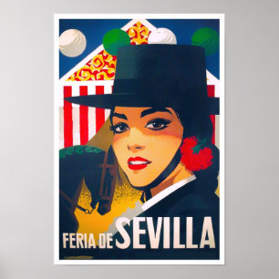 1969 Feria de Sevilla Spanien vintage resor Poster
