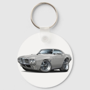 1969 Firebird Silver-bil Nyckelring