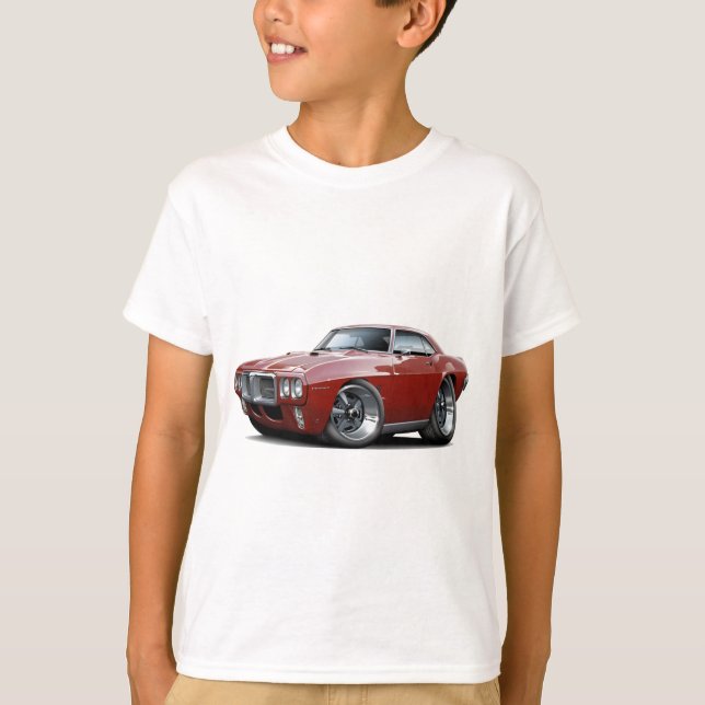 1969 Firebird vinröd bil Tröja (Framsida)