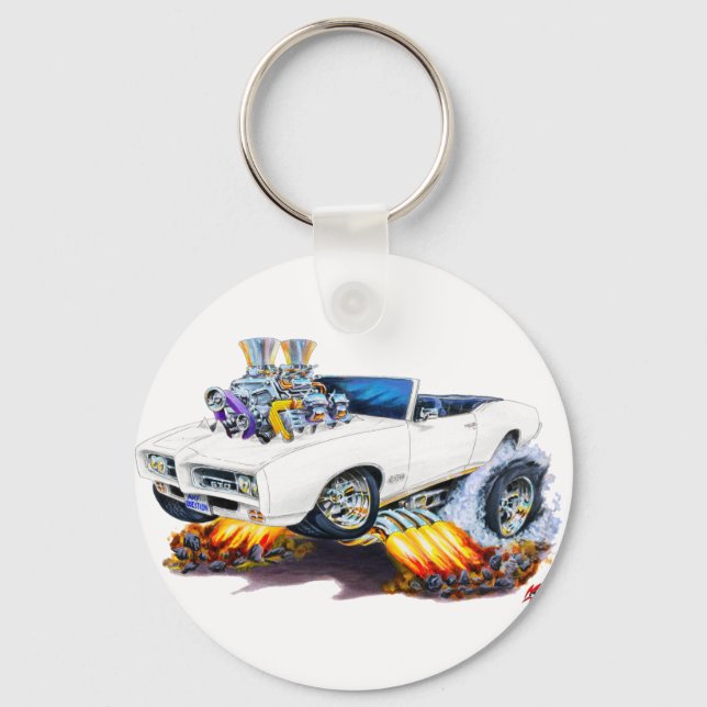 1969 GTO Vit konvertibel Nyckelring (Framsida)