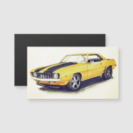 1969 Gult Camaro Magnet
