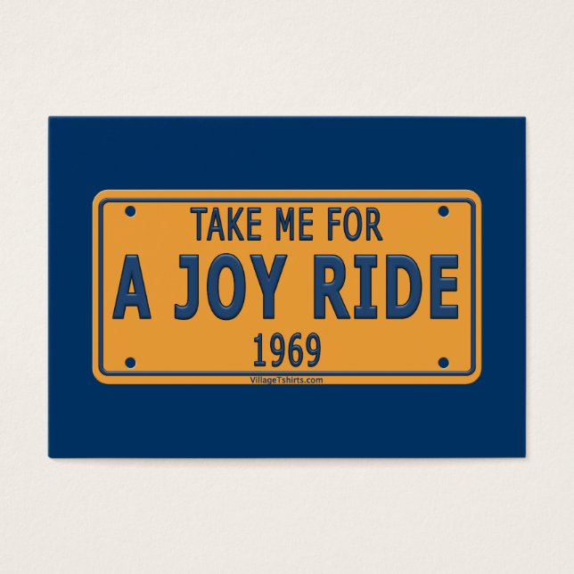 1969 Joy Ride Car Visitkort (Framsidan)