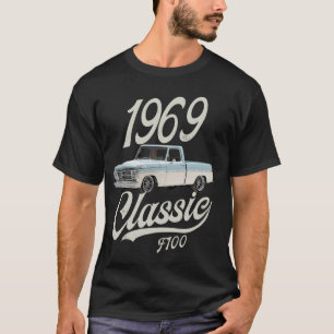 1969 klassisk f100 blå vit t shirt
