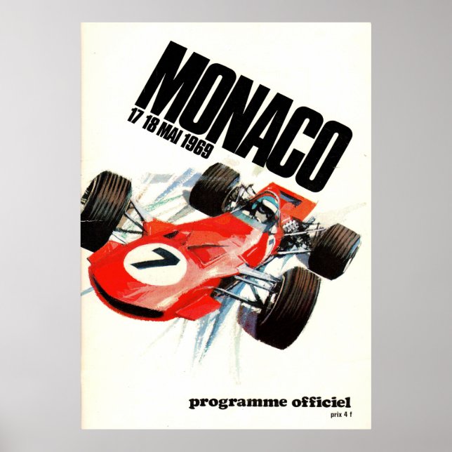 1969 Monaco-prix Poster (Framsidan)