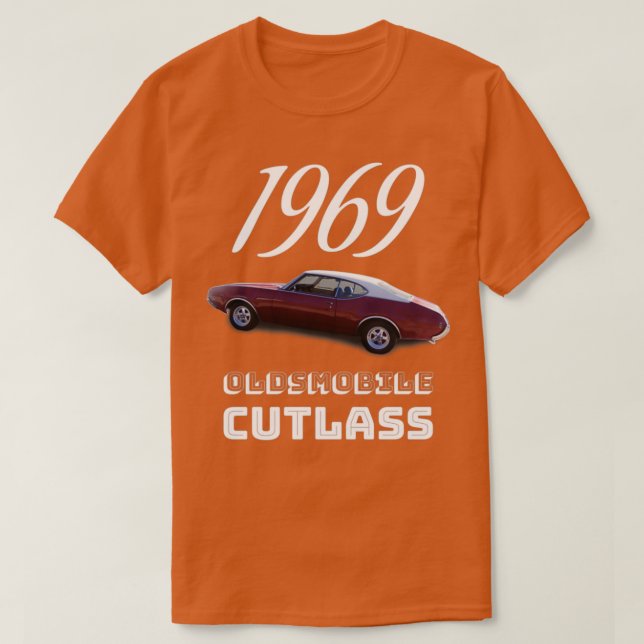 1969 Oldsmobile Cutlass 1 T Shirt (Design framsida)