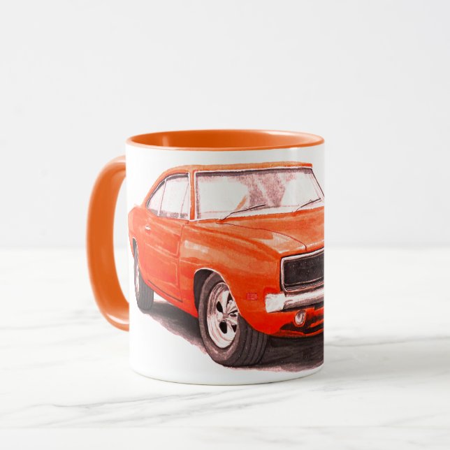 1969 Orange Charger Mugg (Framsida vänster)
