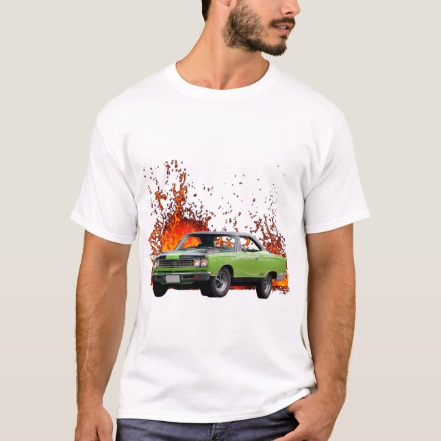 1969 Plymouth GTX T Shirt (Framsida)
