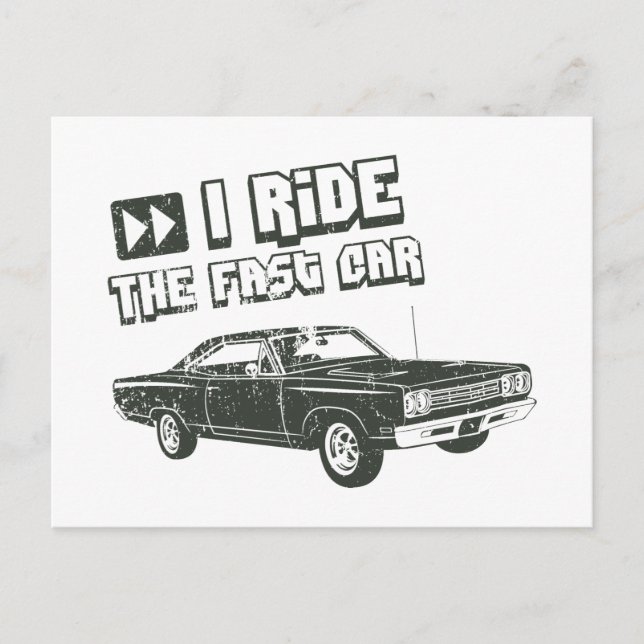 1969 Plymouth Road Springer Vykort (Framsida)