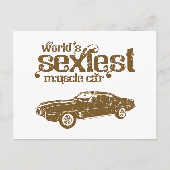 1969 Pontiac Firebird Vykort (Framsida)