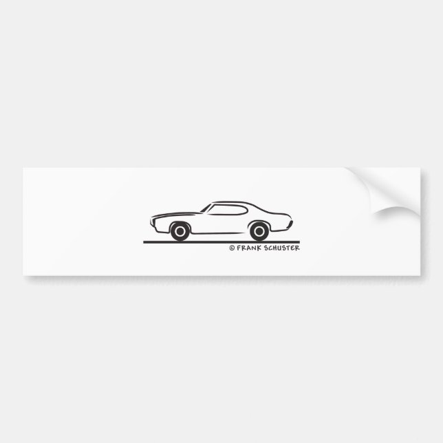 1969 Pontiac GTO Coupe Bildekal (Framsidan)