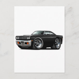 1969 Roadrunner Black Car Vykort